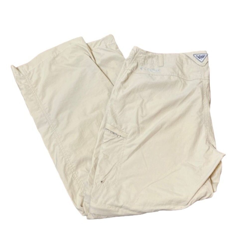 Columbia PFG Omnishade Ladies Zip Off Pants in Beige Size Medium